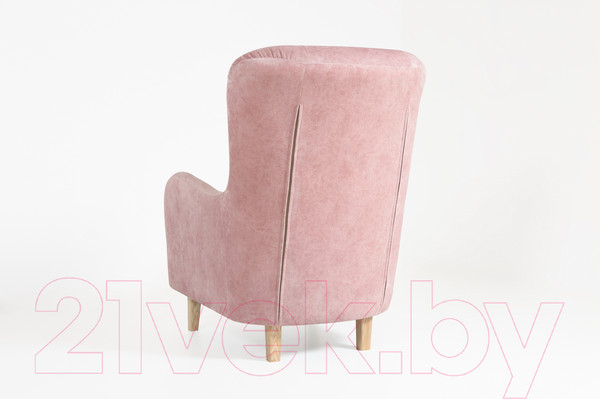 Изображение товара Кресло мягкое KRONES Калипсо (велюр розовый)