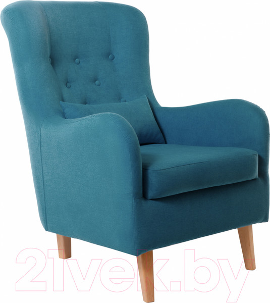Изображение товара Кресло мягкое KRONES Калипсо (велюр лазурный)