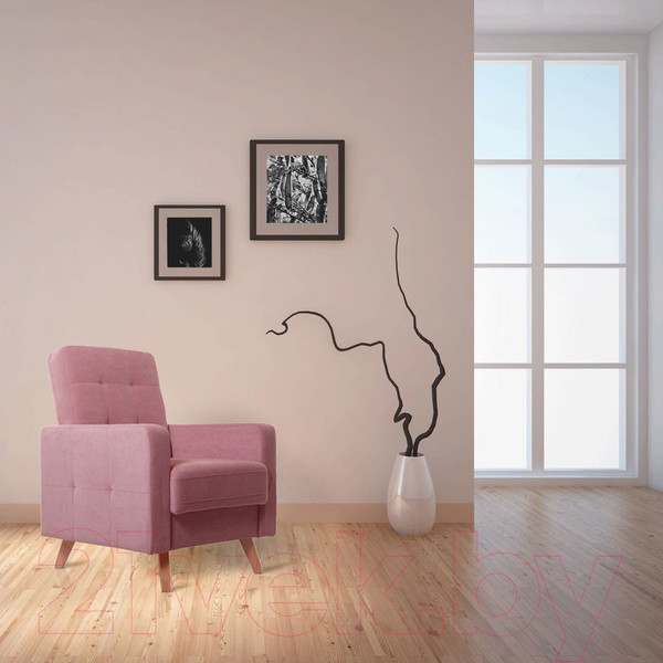 Изображение товара Кресло мягкое KRONES Тесей (велюр пыльной розы)