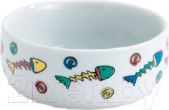 Изображение товара Миска для животных Beeztees Рыбы / 651052 (фарфоровый)