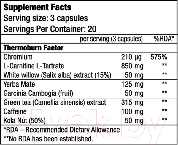 Изображение товара Жиросжигатель BioTechUSA Thermo Drine / I00003384 (60 капсул)