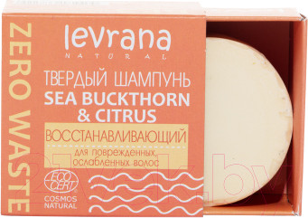 Изображение товара Твердый шампунь для волос Levrana Sea buckthorn & citrus Восстанавливающий (50г)
