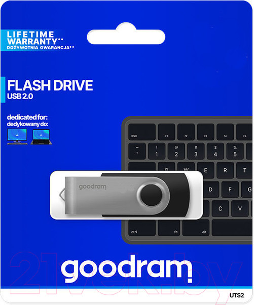 Изображение товара USB flash накопитель Goodram Twister 128Gb Black (UTS2-1280K0R11)