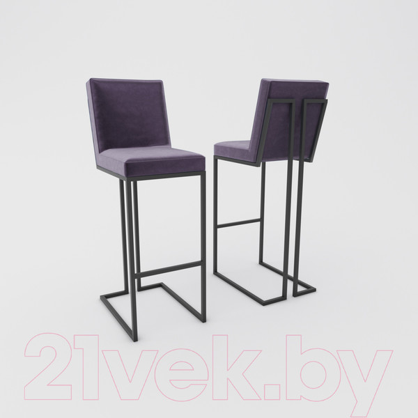 Изображение товара Стул барный Hype Mebel Морган (черный/фиолетовый)