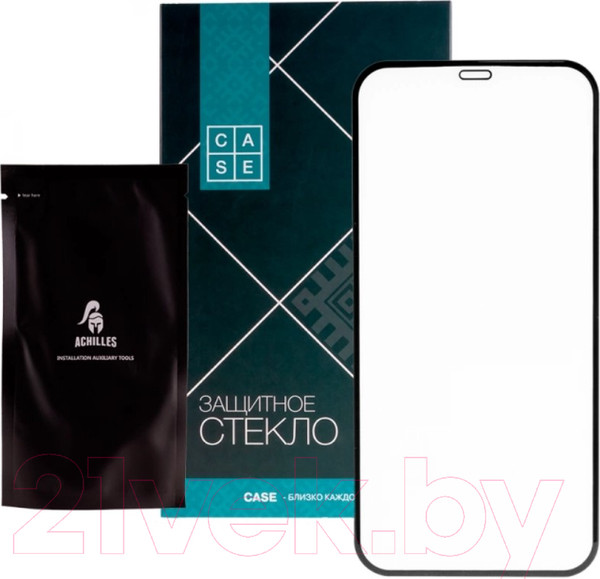 Изображение товара Защитное стекло для телефона Case 3D Rubber для iPhone 12 Pro Max (черный глянец)