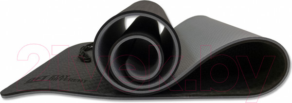 Изображение товара Коврик для йоги и фитнеса Original FitTools FT-YGM10-TPE-BCGY (черный/серый)