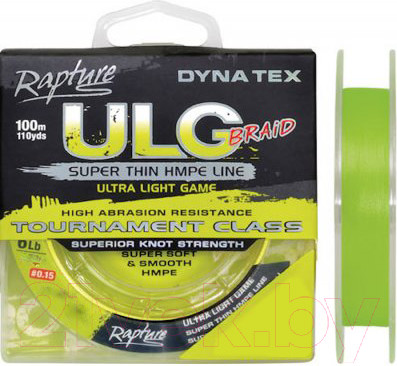 Изображение товара Леска плетеная Rapture Dyna-Tex ULG Lime 100 0.06мм / 054-60-006
