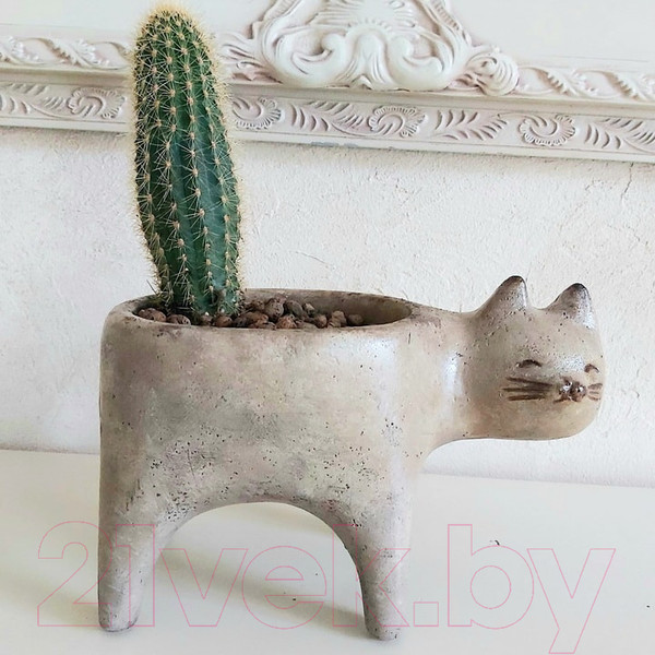 Изображение товара Кашпо Нашы майстры Кот 1163-1 (песочный)