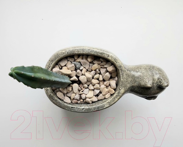 Изображение товара Кашпо Нашы майстры Кот 1163-3 (серый)