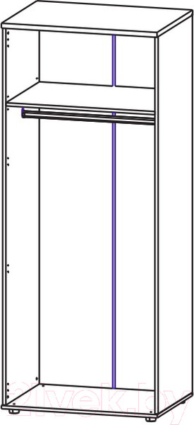 Изображение товара Шкаф Norden 80x60x195.5 / SG.822.WH.OL (белый/дуб светлый)