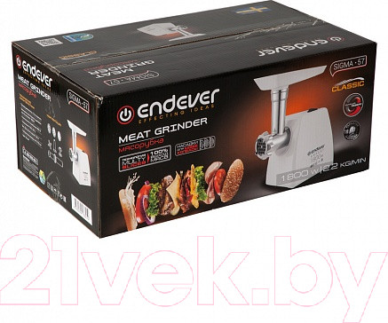 Изображение товара Мясорубка электрическая Endever Sigma-57 (белый)