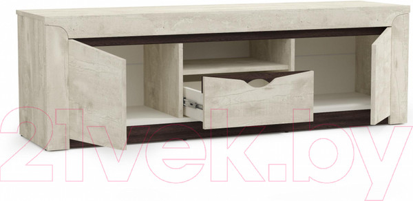 Изображение товара Тумба Олмеко ТВ Лючия 33.17 (бетон пайн белый/венге/белый)