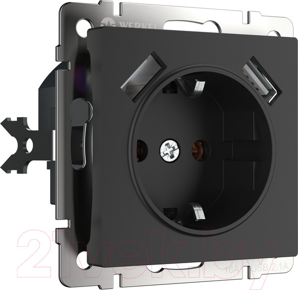 Изображение товара Розетка Werkel W1171508 / a051617 (черный матовый)