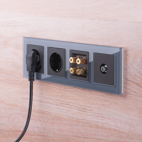 Изображение товара Розетка Werkel W1171508 / a051617 (черный матовый)