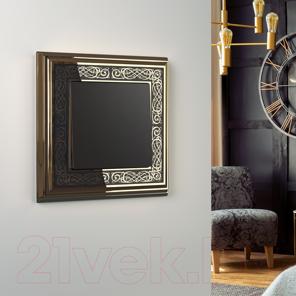 Изображение товара Выключатель Werkel W1113008 / a051611 (черный матовый)