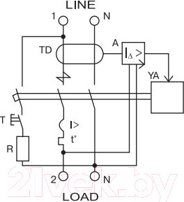 Изображение товара Дифференциальный автомат КС АВДТ-63М 1р+N C 32А/30мА 1 мод АС 6кА / 72706