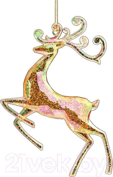 Изображение товара Елочная игрушка Erich Krause Decor Олень янтарный перламутр / 50668