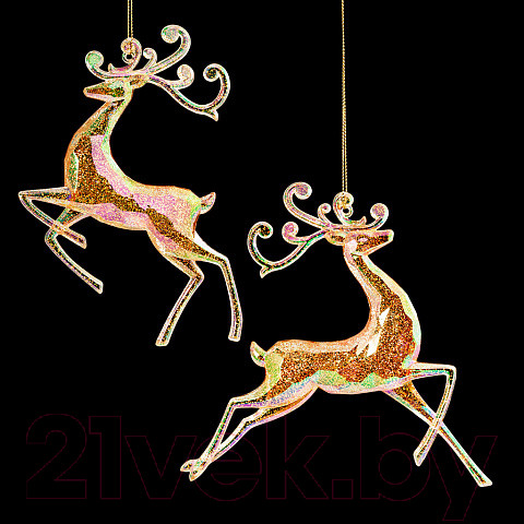 Изображение товара Елочная игрушка Erich Krause Decor Олень янтарный перламутр / 50668