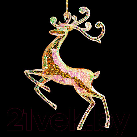 Изображение товара Елочная игрушка Erich Krause Decor Олень янтарный перламутр / 50668