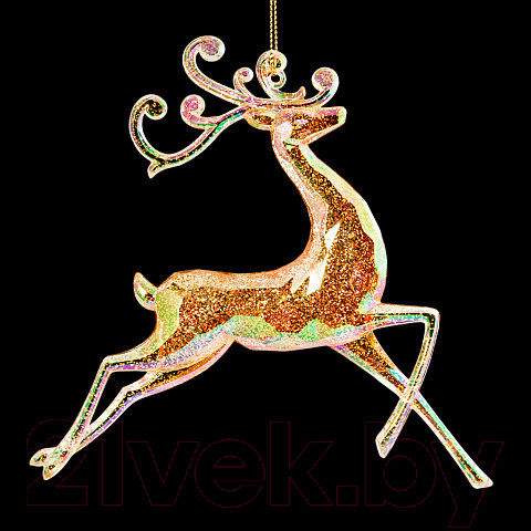 Изображение товара Елочная игрушка Erich Krause Decor Олень янтарный перламутр / 50668