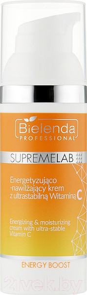 Изображение товара Крем для лица Bielenda Professional Supremelab Energy Boost увлажняющий со стабил. витамином С (50мл)
