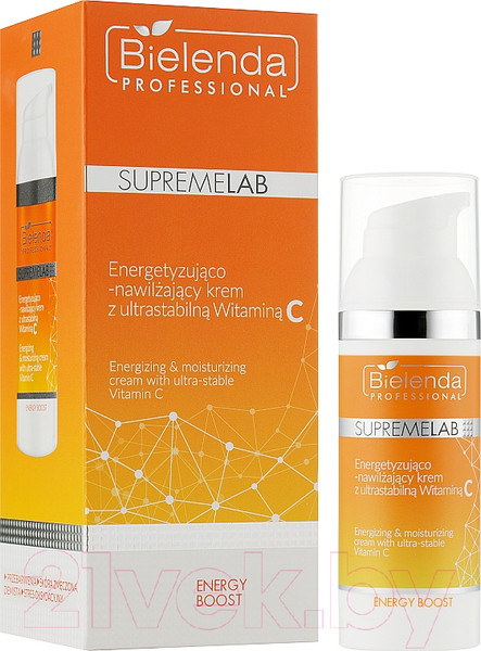Изображение товара Крем для лица Bielenda Professional Supremelab Energy Boost увлажняющий со стабил. витамином С (50мл)