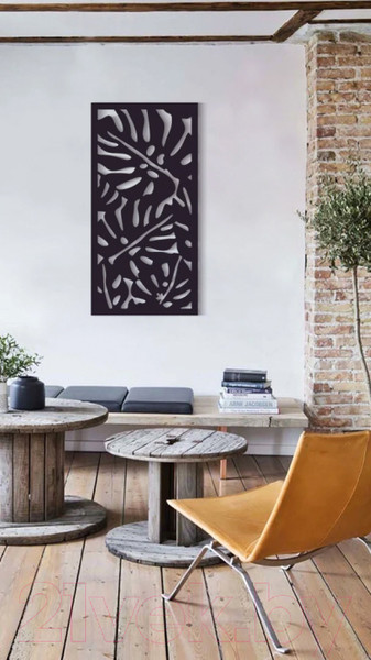 Изображение товара Декор настенный Arthata Листья 50x95-B / 034-1 (черный)