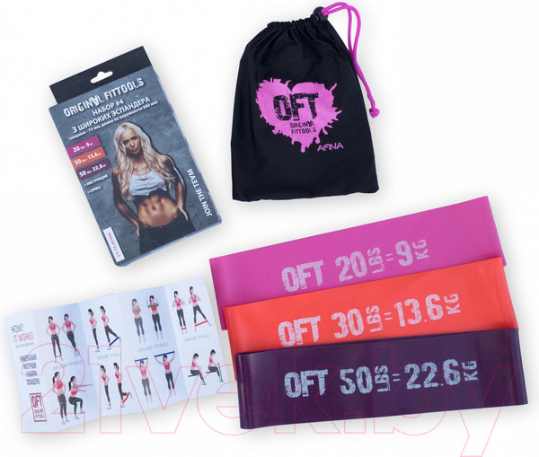 Изображение товара Набор эспандеров Original FitTools FT-75-AFINA (3шт)