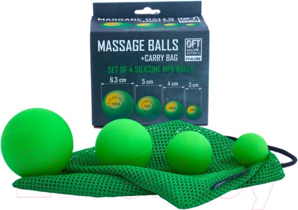 Изображение товара Комплект массажных мячей Original FitTools FT-4LCBS (4шт)