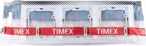 Изображение товара Рамка для выключателей и розеток TIMEX Opal OPBL-RA3 (белый)