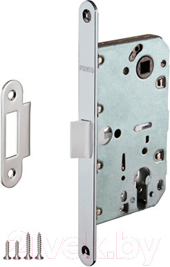 Изображение товара Замок врезной Та самая дверь Врезан в блок хром (замок/накладка на цилиндр/цилиндр кл/кл)