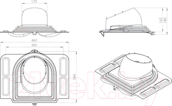 Изображение товара Проходка кровельная Vilpe Pelti 110-160мм RR750 / 73559 (кирпичный)