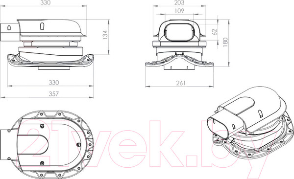 Изображение товара Проходка кровельная Vilpe Solar Muotokate RR32 / 75634 (коричневый)