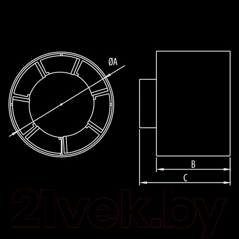 Изображение товара Вентилятор канальный Dospel D120 Euro 2 / 007-0052
