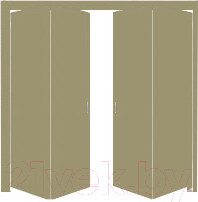 Изображение товара Дверной блок Та самая дверь Книга Л3 ЗАЛ 130x210 универсальная (капучино)