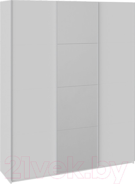 Изображение товара Шкаф-купе ТриЯ Траст СШК 2.180.60-11.13.11 3-х дверный (белый снег/белый снег/зеркало/белый снег)