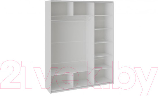 Изображение товара Шкаф-купе ТриЯ Траст СШК 2.180.60-15.15.15 3-х дверный (белый снег/стекло белый глянец)