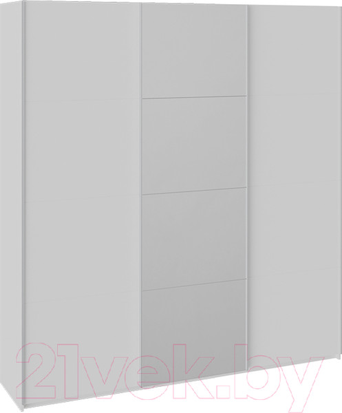 Изображение товара Шкаф-купе ТриЯ Траст СШК 2.210.70-11.13.11 3-х дверный (белый снег/белый снег/зеркало/белый снег)