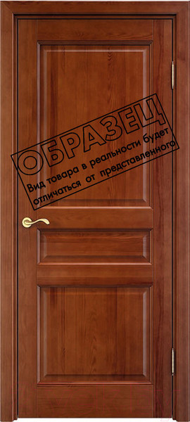 Изображение товара Дверной блок Та самая дверь М 1 массив сосны ЗАЛ 150x210 правая (коньяк)