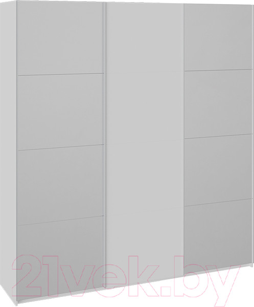 Изображение товара Шкаф-купе ТриЯ Траст СШК 2.210.70-13.11.13 3-х дверный (белый снег/зеркало/белый снег/зеркало)