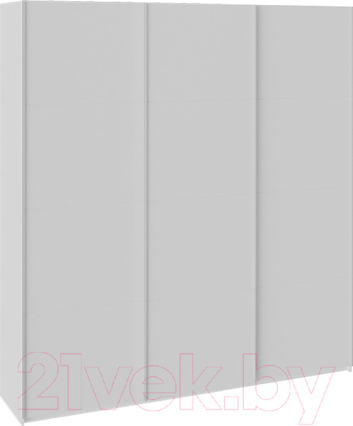 Изображение товара Шкаф-купе ТриЯ Траст СШК 2.210.70-15.15.15 3-х дверный (белый снег/стекло/белый глянец/стекло)