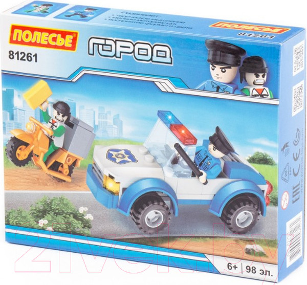 Изображение товара Конструктор Полесье Классик. Город. Полиция-4 / 81261 (98эл)