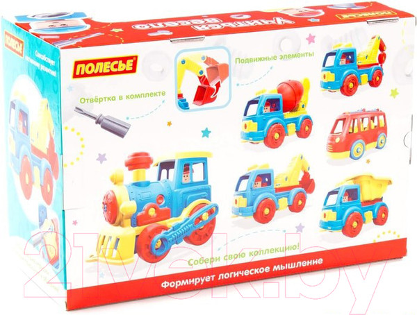 Изображение товара Игрушка-конструктор Полесье Автобус / 84798 (26эл)