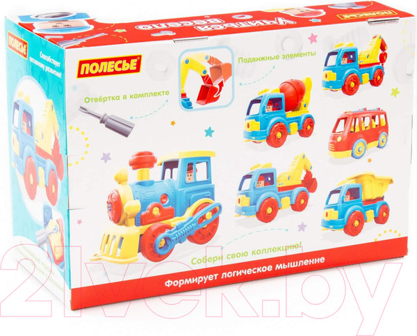 Изображение товара Игрушка-конструктор Полесье Автомобиль-бетоновоз / 84804 (29эл)