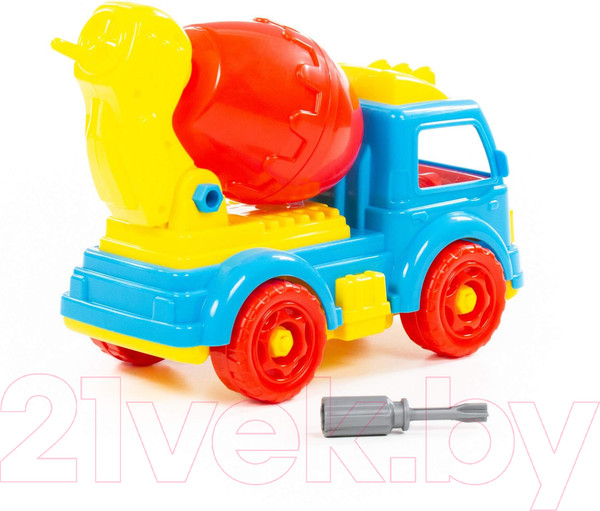 Изображение товара Игрушка-конструктор Полесье Автомобиль-бетоновоз / 84804 (29эл)