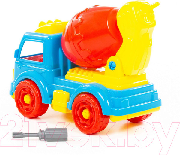 Изображение товара Игрушка-конструктор Полесье Автомобиль-бетоновоз / 84804 (29эл)
