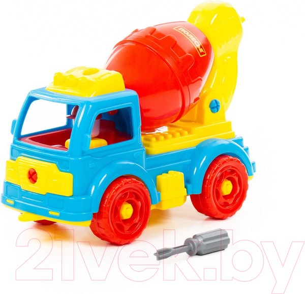 Изображение товара Игрушка-конструктор Полесье Автомобиль-бетоновоз / 84804 (29эл)
