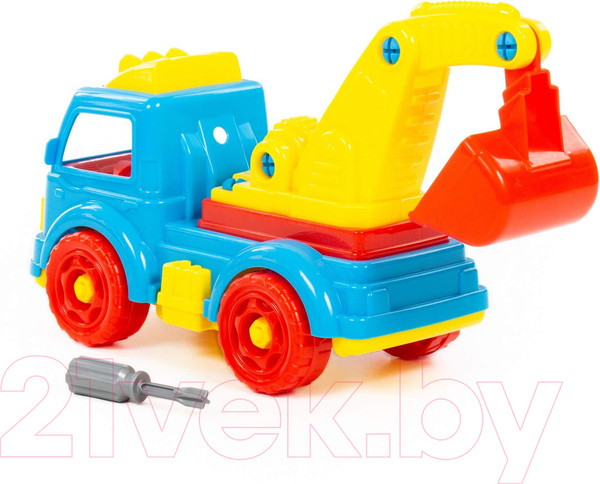 Изображение товара Игрушка-конструктор Полесье Автомобиль-экскаватор / 84835 (34эл)