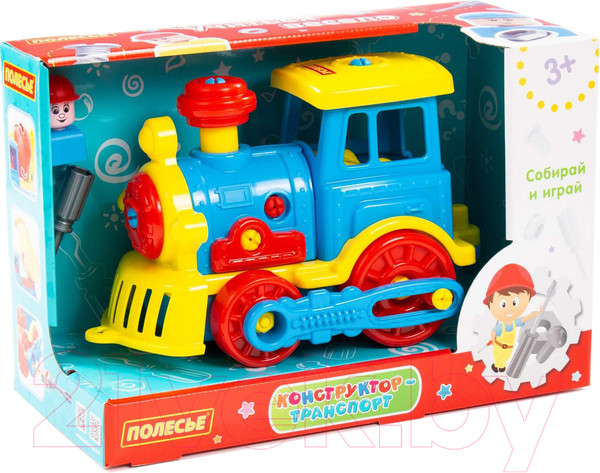 Изображение товара Игрушка-конструктор Полесье Паровоз / 84842 (48эл)