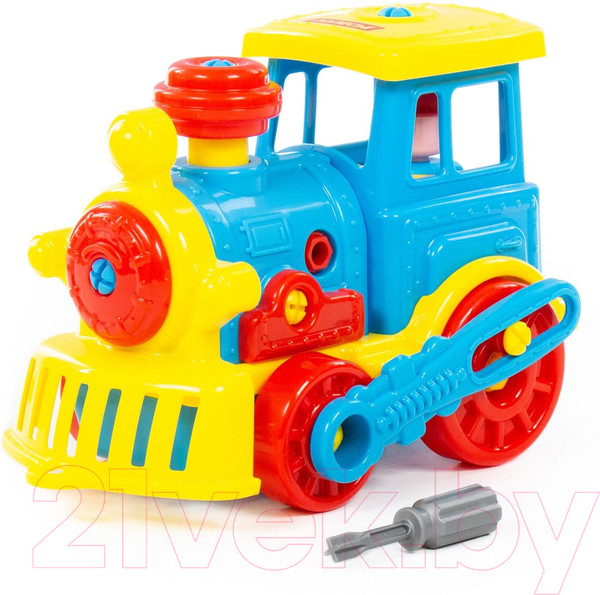 Изображение товара Игрушка-конструктор Полесье Паровоз / 84842 (48эл)